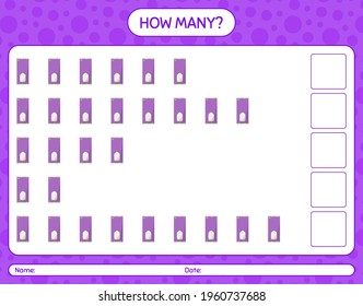 How many counting game with prayer rug. worksheet for preschool kids, kids activity sheet, printable worksheet