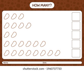 How many counting game with prayer beads. worksheet for preschool kids, kids activity sheet, printable worksheet