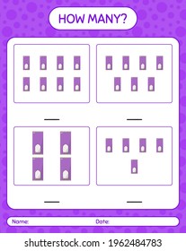 How many counting game with prayer rug. worksheet for preschool kids, kids activity sheet, printable worksheet