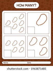 How many counting game with prayer beads. worksheet for preschool kids, kids activity sheet, printable worksheet