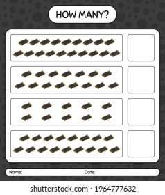 How many counting game with prayer rug. worksheet for preschool kids, kids activity sheet, printable worksheet