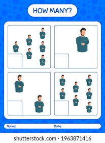 ¿Cuántos juegos de conteo con rezar? hoja de trabajo para niños de preescolar, hoja de actividades para niños, hoja de trabajo imprimible