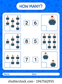 ¿Cuántos juegos de conteo con rezar? hoja de trabajo para niños de preescolar, hoja de actividades para niños, hoja de trabajo imprimible