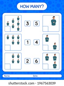 How many counting game with praying. worksheet for preschool kids, kids activity sheet, printable worksheet