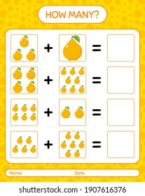 How many counting game with quence. worksheet for preschool kids, kids activity sheet, printable worksheet
