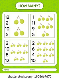 How many counting game with quenepa. worksheet for preschool kids, kids activity sheet, printable worksheet