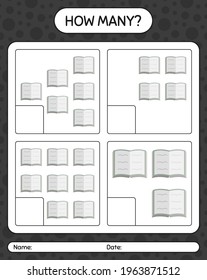 How many counting game with quran. worksheet for preschool kids, kids activity sheet, printable worksheet