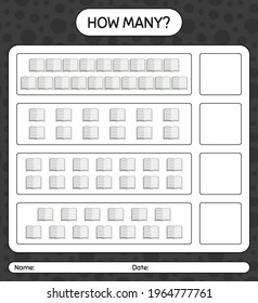 How many counting game with quran. worksheet for preschool kids, kids activity sheet, printable worksheet