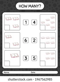 How many counting game with quran. worksheet for preschool kids, kids activity sheet, printable worksheet