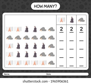 How many counting game with ramadan icon. worksheet for preschool kids, kids activity sheet, printable worksheet