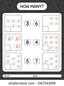 How many counting game with reading quran. worksheet for preschool kids, kids activity sheet, printable worksheet