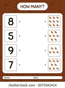 How many counting game with robin bird. worksheet for preschool kids, kids activity sheet