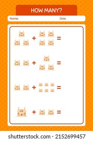 How many counting game with sand palace. worksheet for preschool kids, kids activity sheet