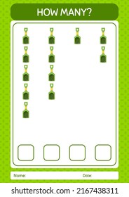 How many counting game with sand shovel. worksheet for preschool kids, kids activity sheet