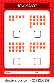 How many counting game with sand bucket. worksheet for preschool kids, kids activity sheet
