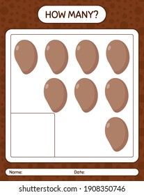 ¿Cuántos de los que cuentan con sapote? hoja de trabajo para niños de preescolar, hoja de actividades para niños, hoja de trabajo imprimible