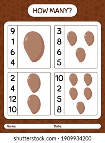 How many counting game with sapote. worksheet for preschool kids, kids activity sheet, printable worksheet