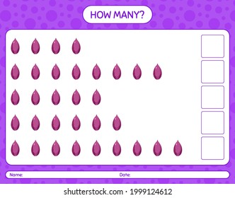 How many counting game with shallots. worksheet for preschool kids, kids activity sheet, printable worksheet