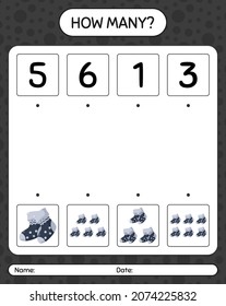 How many counting game with sock. worksheet for preschool kids, kids activity sheet