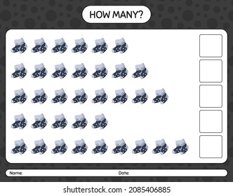 How many counting game with sock. worksheet for preschool kids, kids activity sheet