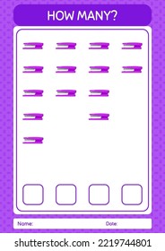 How many counting game with stapler. worksheet for preschool kids, kids activity sheet