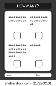 How many counting game with sunglasses. worksheet for preschool kids, kids activity sheet