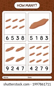 ¿Cuántos juegos de conteo con batata? hoja de trabajo para niños de preescolar, hoja de actividades para niños, hoja de trabajo imprimible