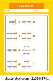 How many counting game with swimming goggles. worksheet for preschool kids, kids activity sheet