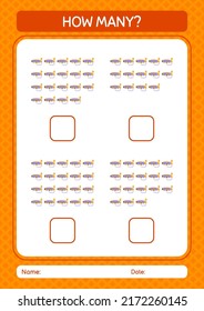 How many counting game with swimming goggles. worksheet for preschool kids, kids activity sheet