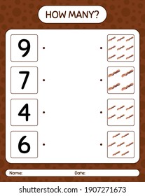 How many counting game with tamarind. worksheet for preschool kids, kids activity sheet, printable worksheet