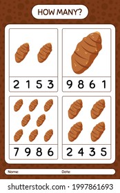 How many counting game with taro root. worksheet for preschool kids, kids activity sheet, printable worksheet