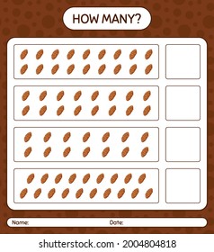 Cuántos juegos de conteo con la raíz del taro. hoja de trabajo para niños de preescolar, hoja de actividades para niños, hoja de trabajo imprimible