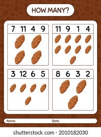 Cuántos juegos de conteo con la raíz del taro. hoja de trabajo para niños de preescolar, hoja de actividades para niños, hoja de trabajo imprimible