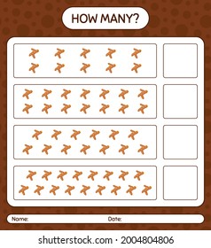 How many counting game with turmeric. worksheet for preschool kids, kids activity sheet, printable worksheet
