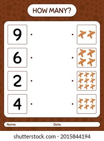 How many counting game with turmeric. worksheet for preschool kids, kids activity sheet, printable worksheet