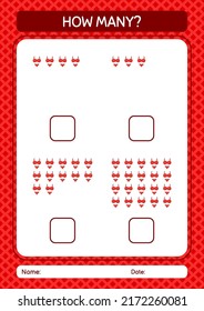How many counting game with underwear. worksheet for preschool kids, kids activity sheet