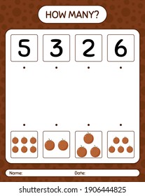 How many counting game with valvet apple. worksheet for preschool kids, kids activity sheet, printable worksheet