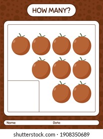 How many counting game with valvet apple. worksheet for preschool kids, kids activity sheet, printable worksheet