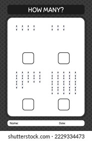How many counting game with watch. worksheet for preschool kids, kids activity sheet