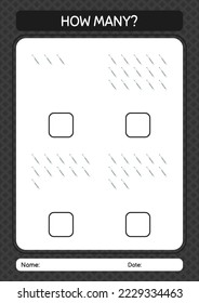 How many counting game with whiteboard marker. worksheet for preschool kids, kids activity sheet