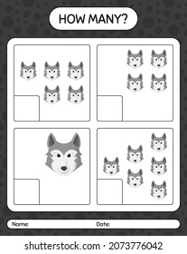 ¿Cuántos de los que cuentan con el lobo? hoja de trabajo para niños de preescolar, hoja de actividades para niños