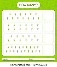 How many counting game with zombie's hand. worksheet for preschool kids, kids activity sheet