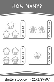 How Many Cupcake Game Children Vector Stock Vector (Royalty Free ...