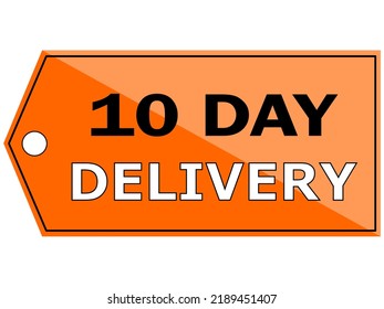 how many days of delivery.
 intercession. Delivery day vector illustration. Perfect design for shop and sales banners on brown and light brown background charming lettering in white and black