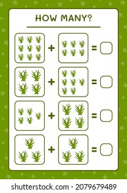 How many Dead Tree, game for children. Vector illustration, printable worksheet