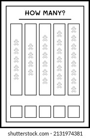 How many gingerbread cookie, game for children. Vector illustration, printable worksheet