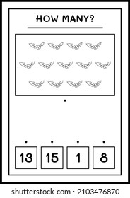 How many holly berry, game for children. Vector illustration, printable worksheet