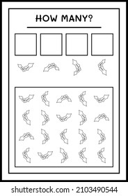How many holly berry, game for children. Vector illustration, printable worksheet