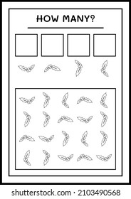 How many holly berry, game for children. Vector illustration, printable worksheet