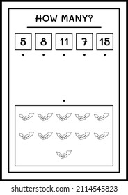 How many holly berry, game for children. Vector illustration, printable worksheet